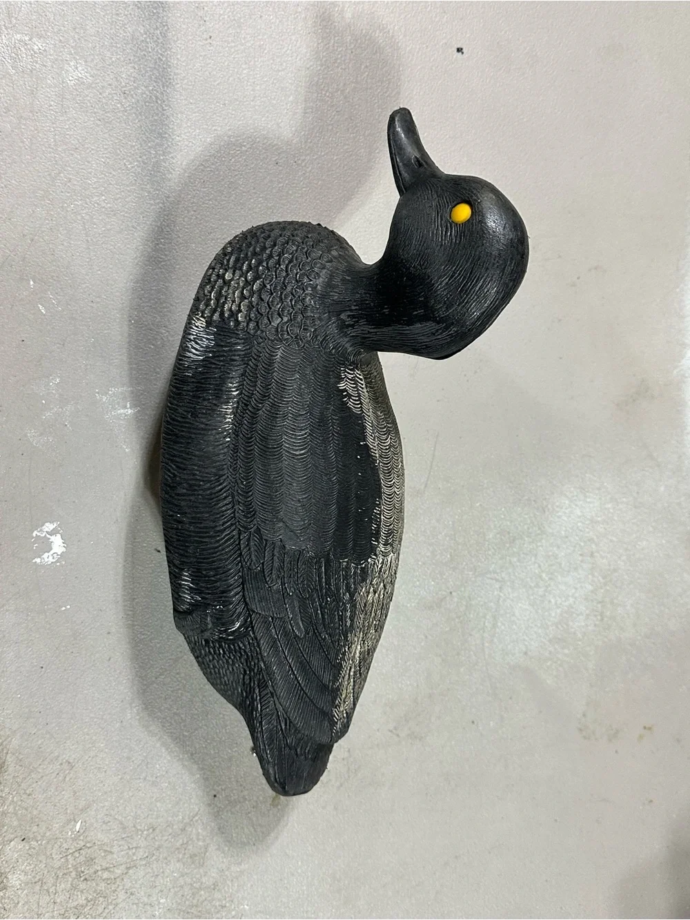 Vintage Flambeau Bluebill Diver Duck Decoy Inscribed Keel Cabin Bar Decor